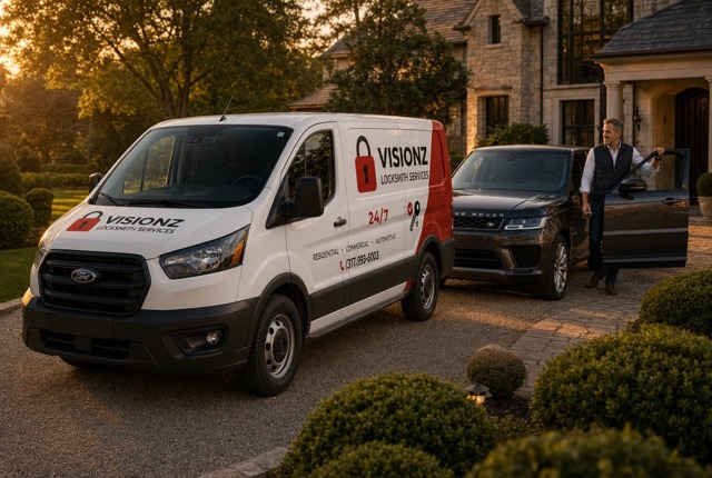 Visionz Locksmith mobile Range Rover key replacement and programming service